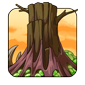 The icon for the outskirts of the Seedscar in Flight Rising. It depicts the stump of a tree.