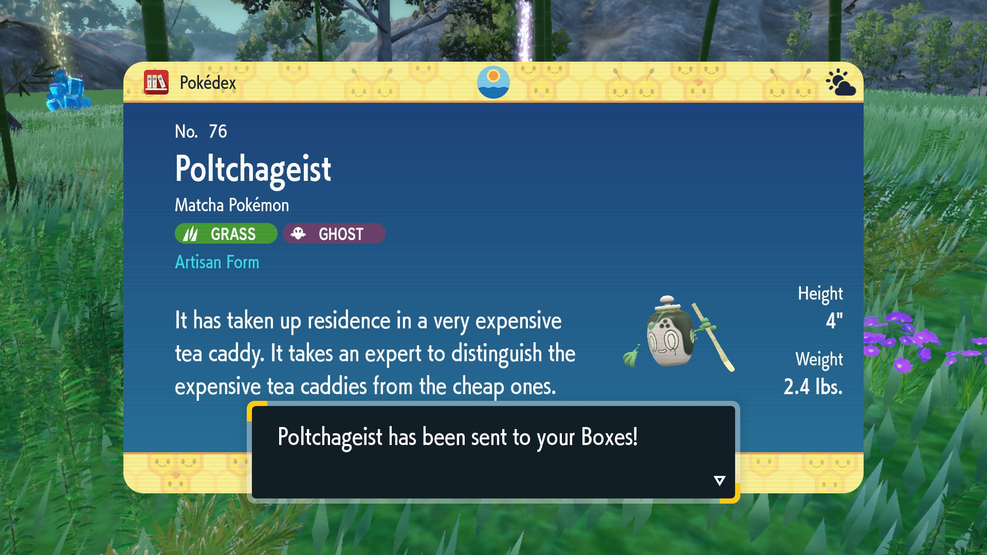 shiny poltchageist in the artisan form