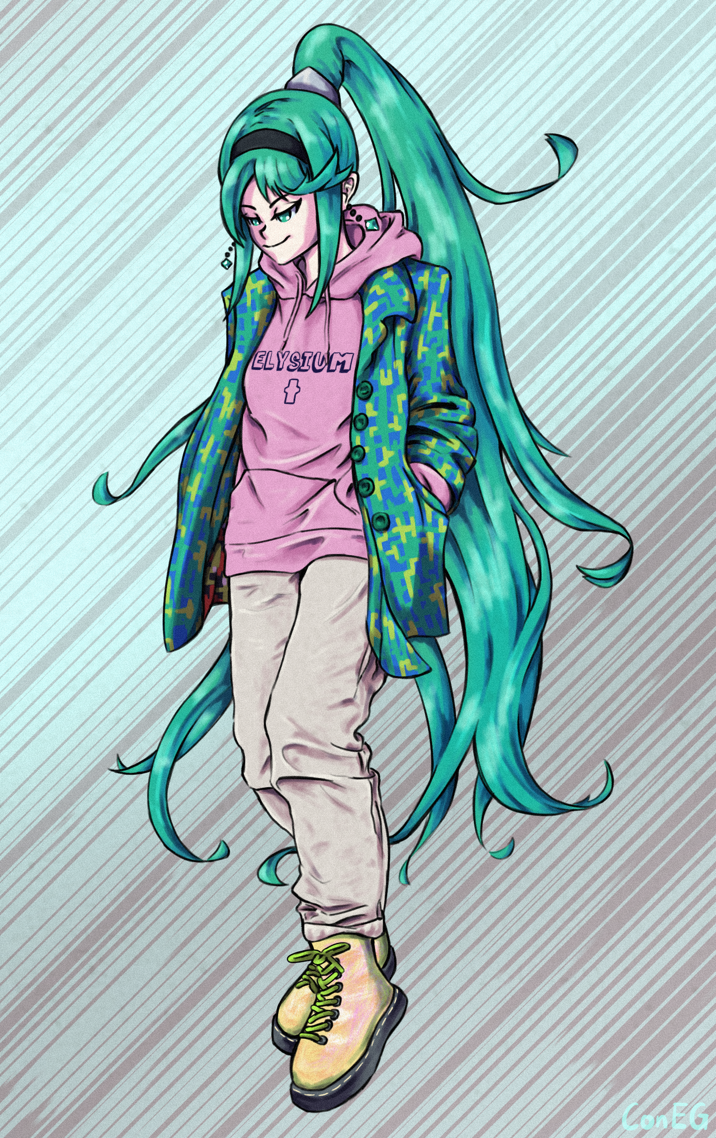 pneuma from xenoblade chronicles 2 wearing an outfit from a recent skye bennett social media post