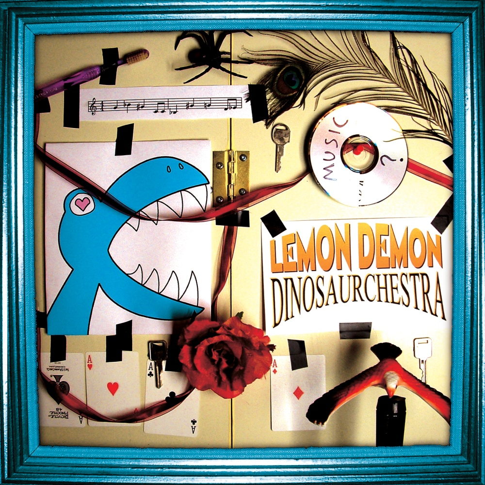 THE ALBUM COVER FOR DINOSAURCHESTRA BY LEMON DEMON.