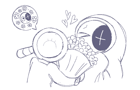a drawing of rodger giving astro a big boquet of flowers.