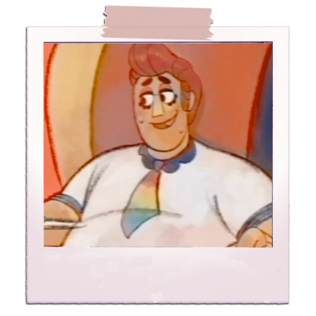 This sidebar is lined with polaroids of Eddie.