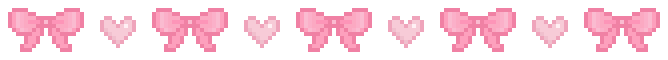 pink bows and hearts