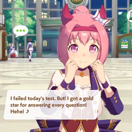 I failed today's test. But! I got a gold star for answering every question! Hehe! ♪