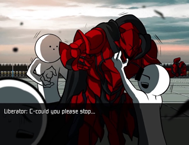 Liberator: C-could you please stop…