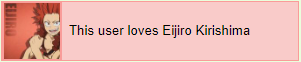 This user loves Eijiro Kirishima