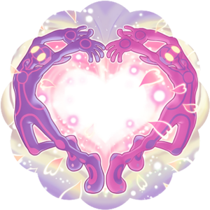 the art from the card "a.i. love fusion", cropped to resemble a lace doily.