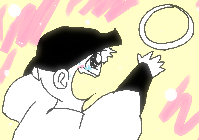 The Batter cries sparkly tears of joy as he reaches out for an Add-On.