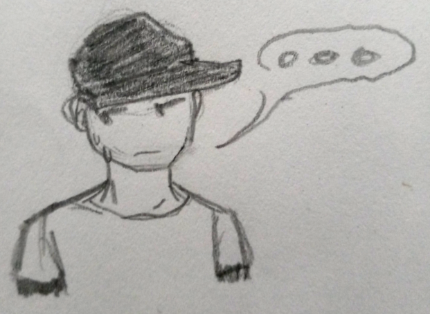 The Batter looks to the side in uncomfortable silence.