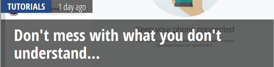 The previous image cropped to the header, which now reads "Don't mess with what you don't understand..."