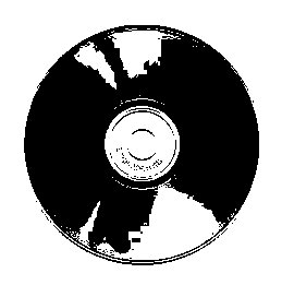 A black CD-ROM disc.
