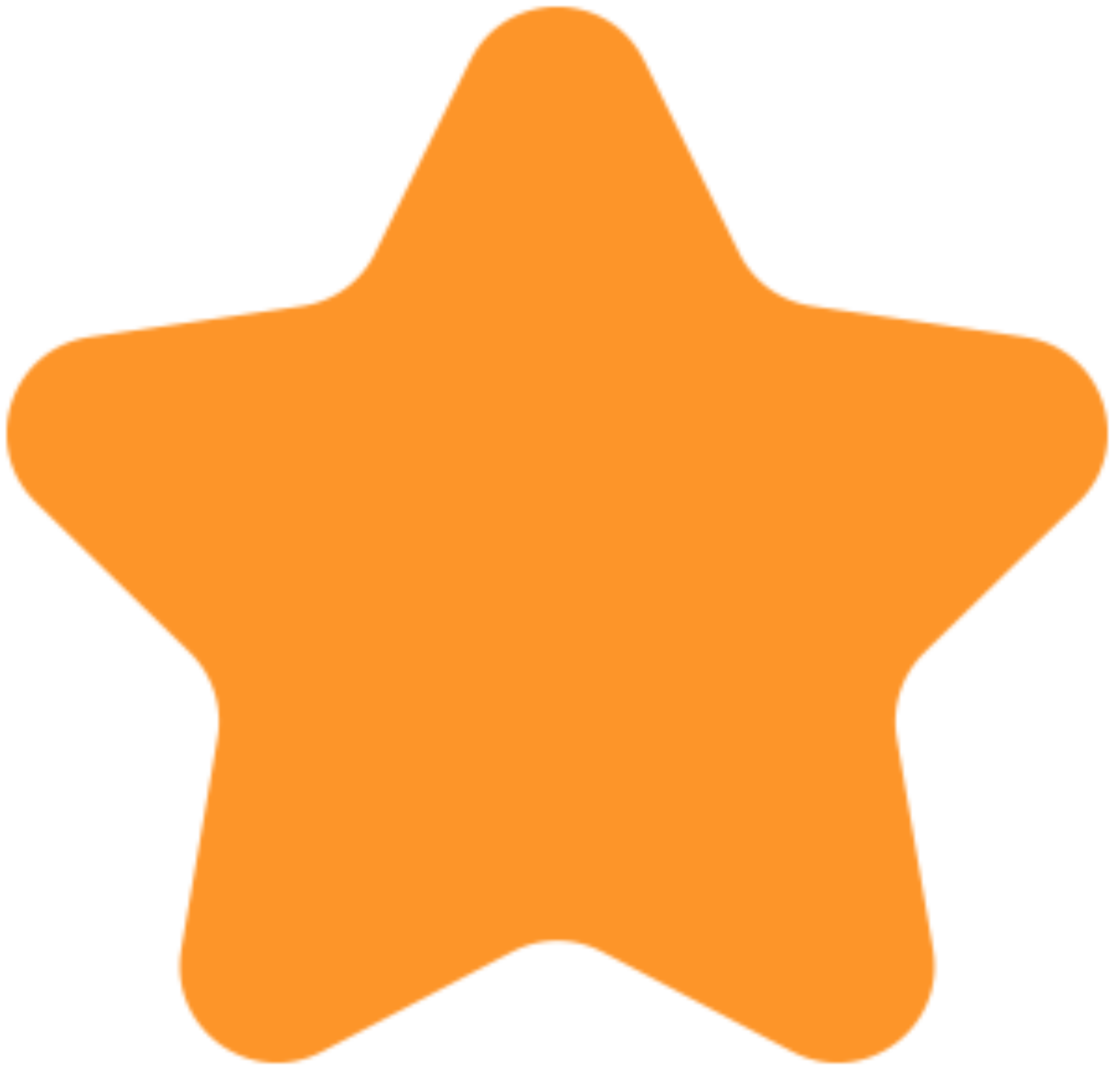 an orange star