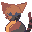 a tiny pixel gif of may blinking