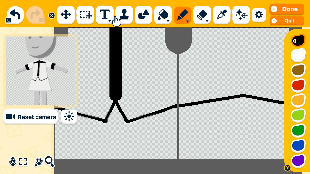 Drawing base for the dress