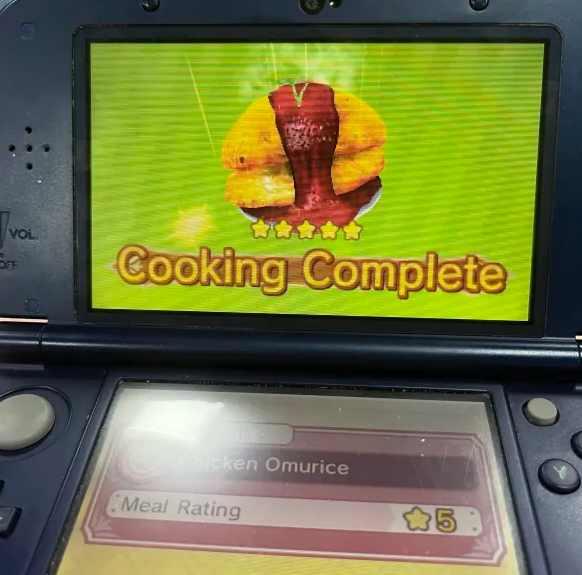 Artisanal chicken omurice from the 3DS StreetPass game Feed Mii