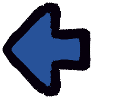 A dark blue arrow with a black outline. It's pointing left.