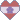 sapphic flag in a pixel heart