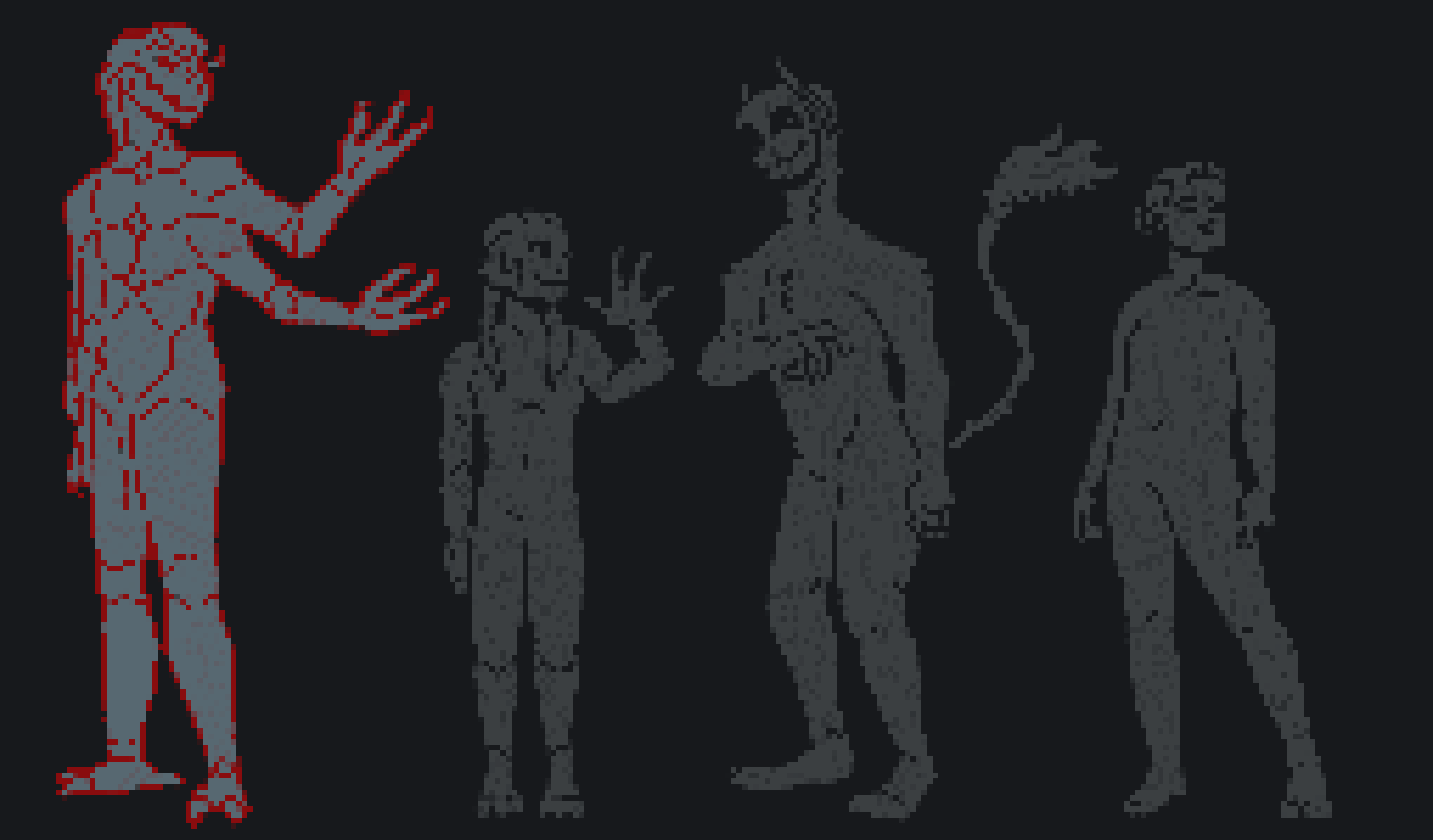 a species lineup with vessix highlighted