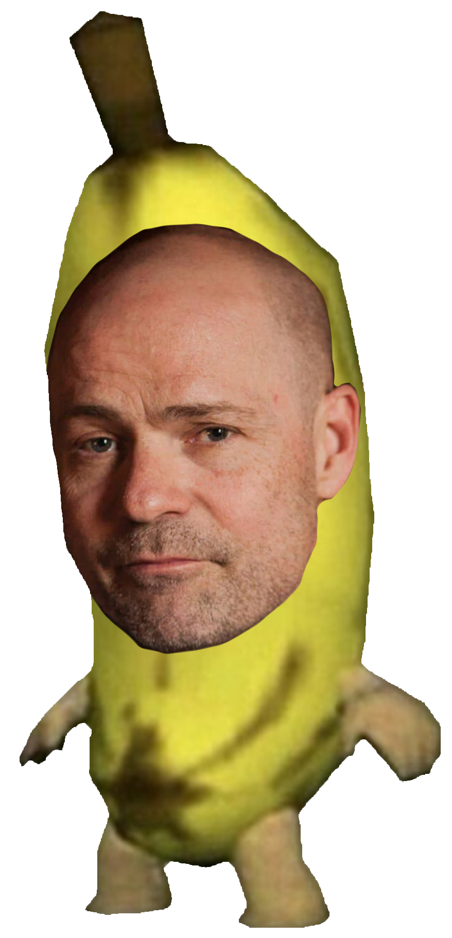 gord downies face on banana sackboy