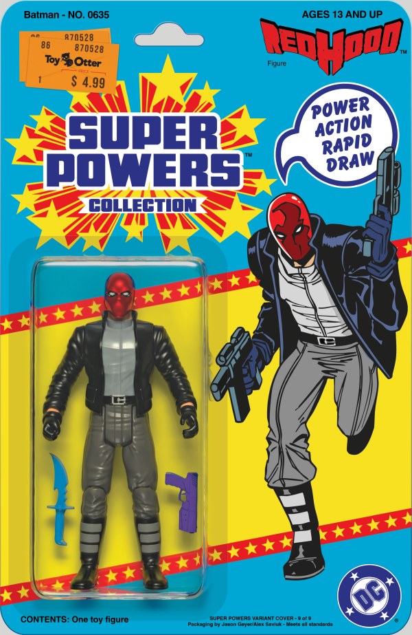 Cover of the Facsimile Edition of Batman #635. The art is of a plastic Red Hood action figure in a package, as if it were a real toy someone could buy.