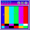 Animation of the SMPTE color bars from tv glitched out