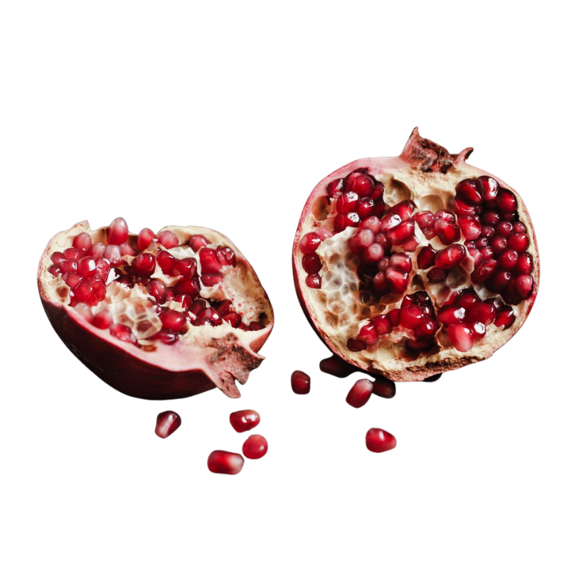 Pomegranate in half.