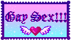 Winged heart gay sex stamp