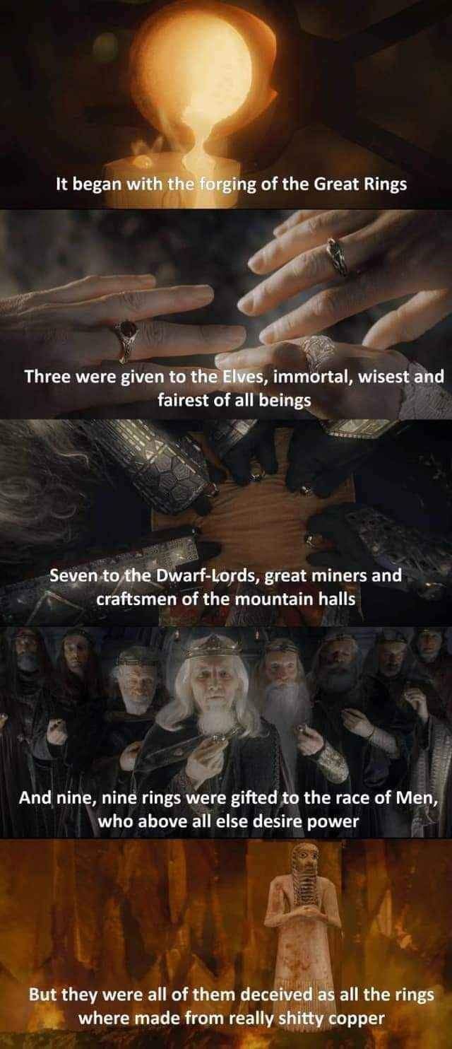 Should've got it from the Dwarves...