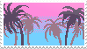 80s style pixel art of palm trees