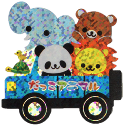 zoo animals in a truck