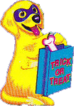 lisa frank trick or treat puppy
