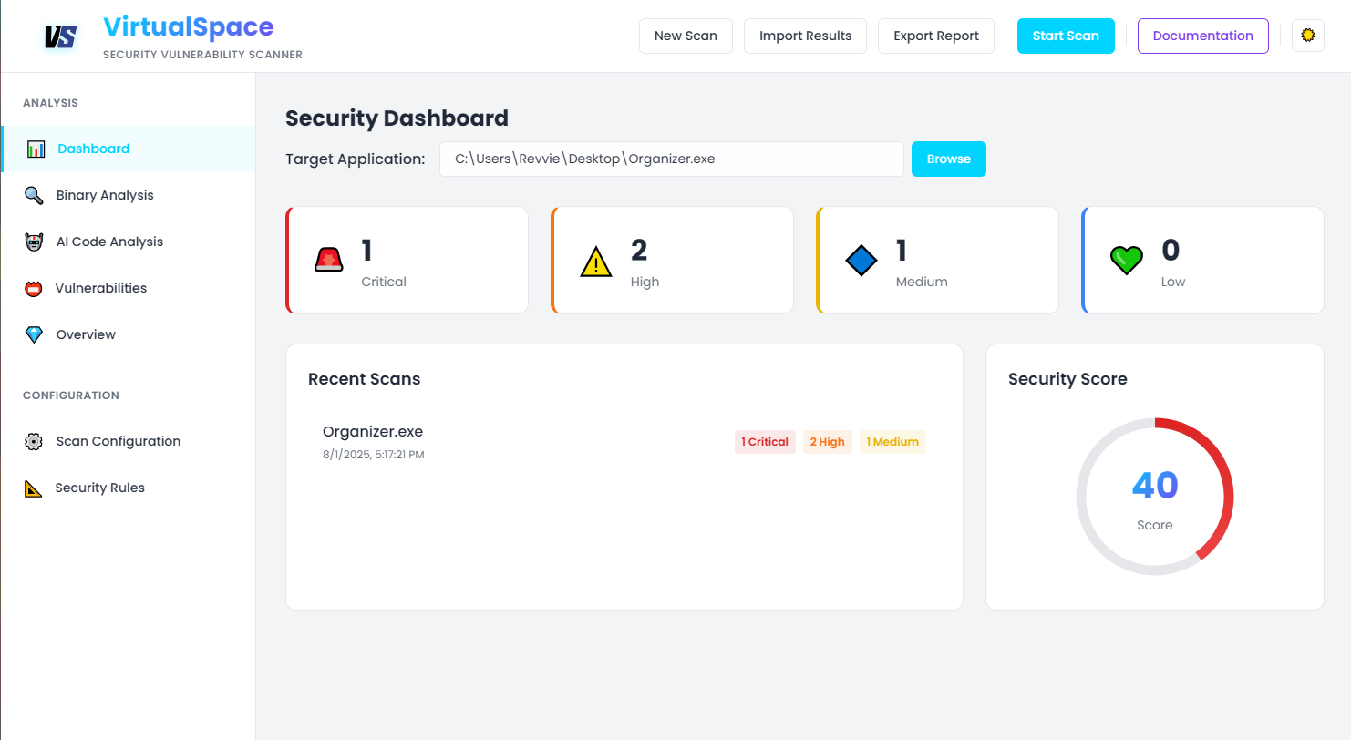 VirtualSpace AppSec Preview