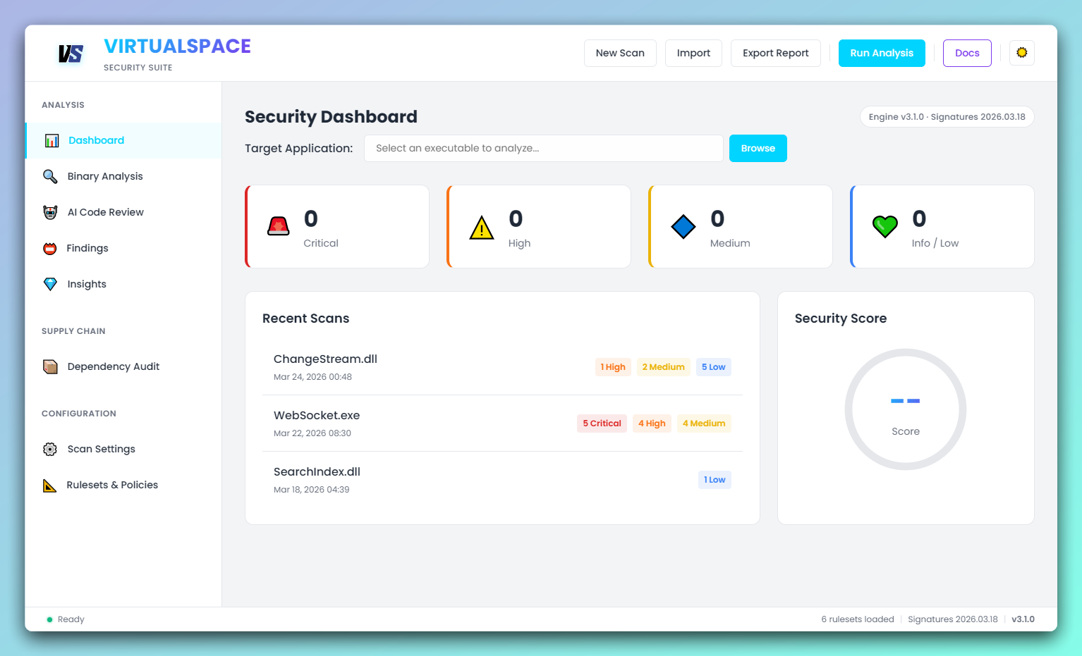 VirtualSpace AppSec Preview