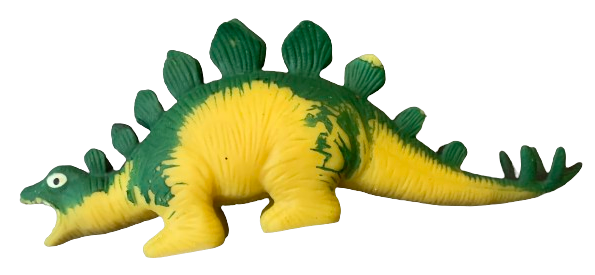 a rubber dinosaur