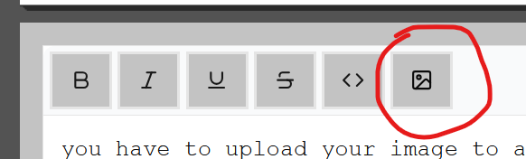 screenshot of the rich text formatting options