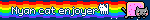 nyan cat blinkie with 'nyan cat enjoyer' and cat emoji on it
