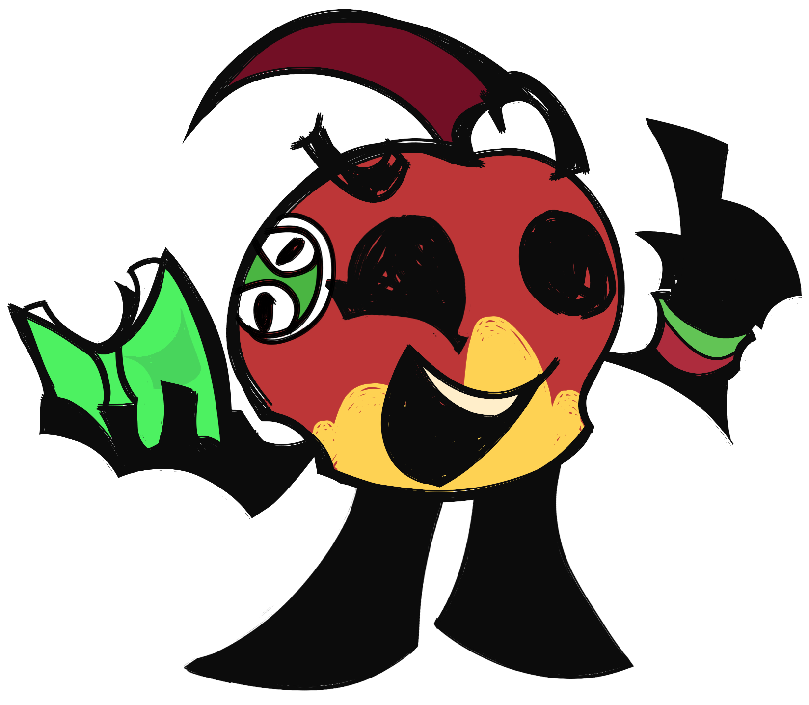 Ringo, a character from Puyo Puyo, as an apple.