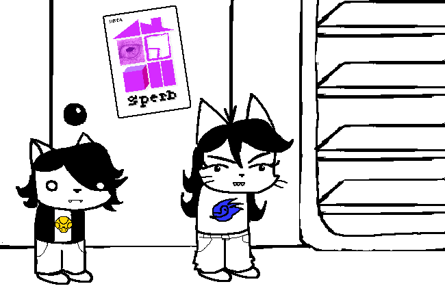 2 cats standing in their room