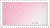 'i heart pink' stamp