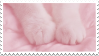 pink cat paws stamp