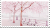 pastel pink trees stamp