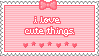'i love cute things' stamp