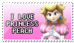 'i love princess peach' stamp