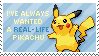 'I've always wanted a real-life pikachu' stamp
