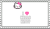 'i love hello kitty' stamp