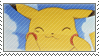 pikachu rubbing his cheeks stamp