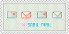 'I heart snail mail' stamp