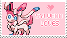 'sylveon loves' stamp