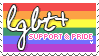 'LGBT+ support & pride' stamp