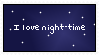 'i love night-time' stamp